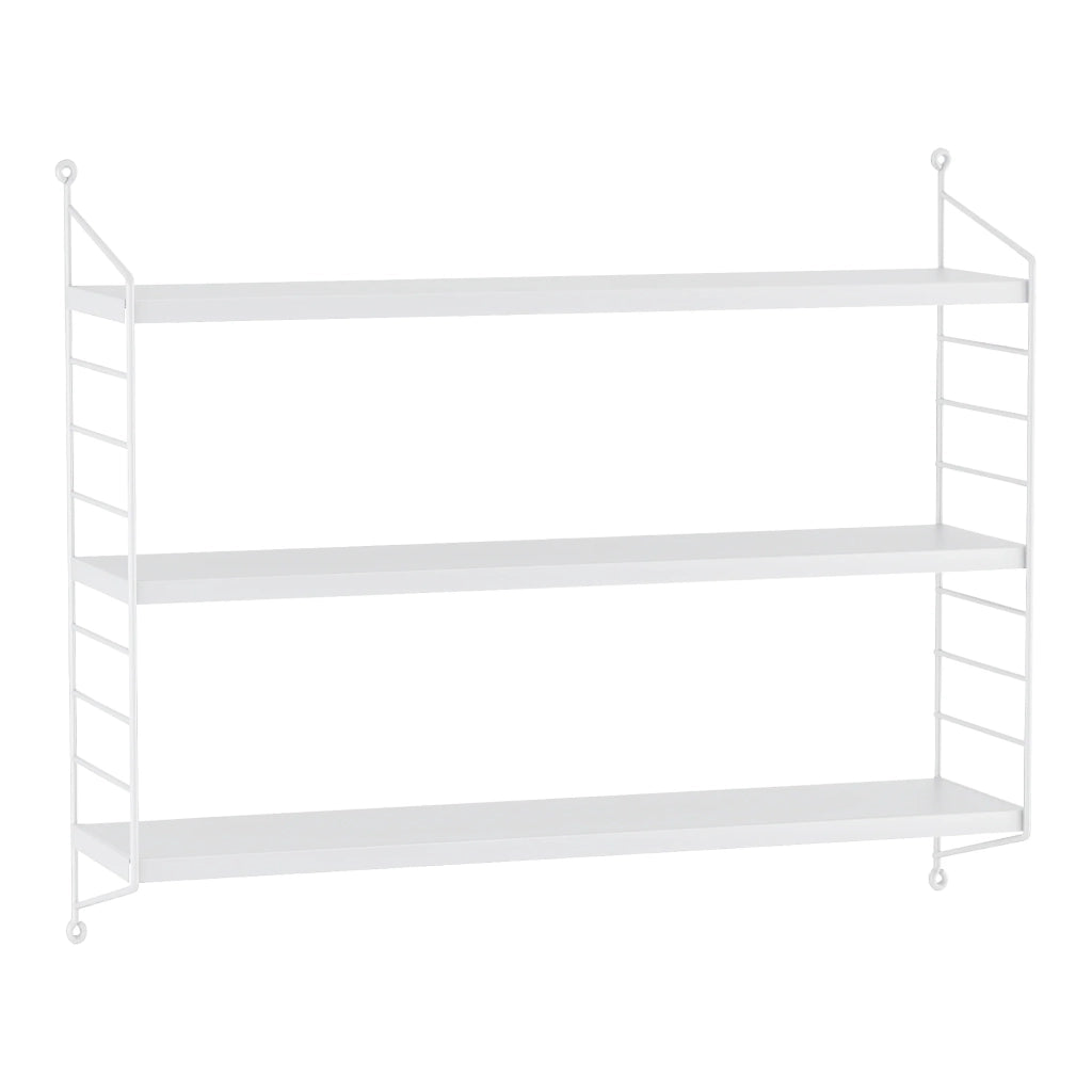 Set di 4 mensole modulari a 3 ripiani 50 x 60 x 15 cm bianco 03_0007110
