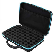 Cassetto di Stoccaggio Grande Capacità - Cassetto di Stoccaggio per 60 Bottiglie - Materiale EVA Idrorepellente - Organizzatore per Oli Essenziali - Borsa da Trasporto con Maniglione - 31 x 22,5 x 7,7 cm - Cassetto di Stoccaggio