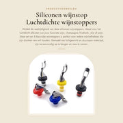 Stoppera vinario a vuoto - Aria impermeabile - Sigillatura vinario - Stoppera bottiglie - Chiave di chiusura vinario - Silicone - 5 Colori - Stoppera bottiglia