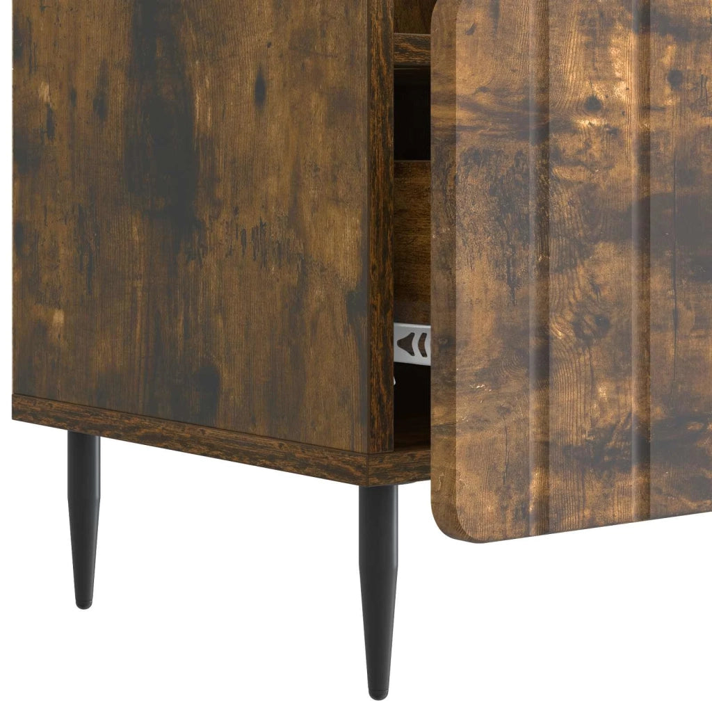 Mobile TV Rovere Fumo 102 x 34,5 x 50 cm Legno ingegnerizzato 894450