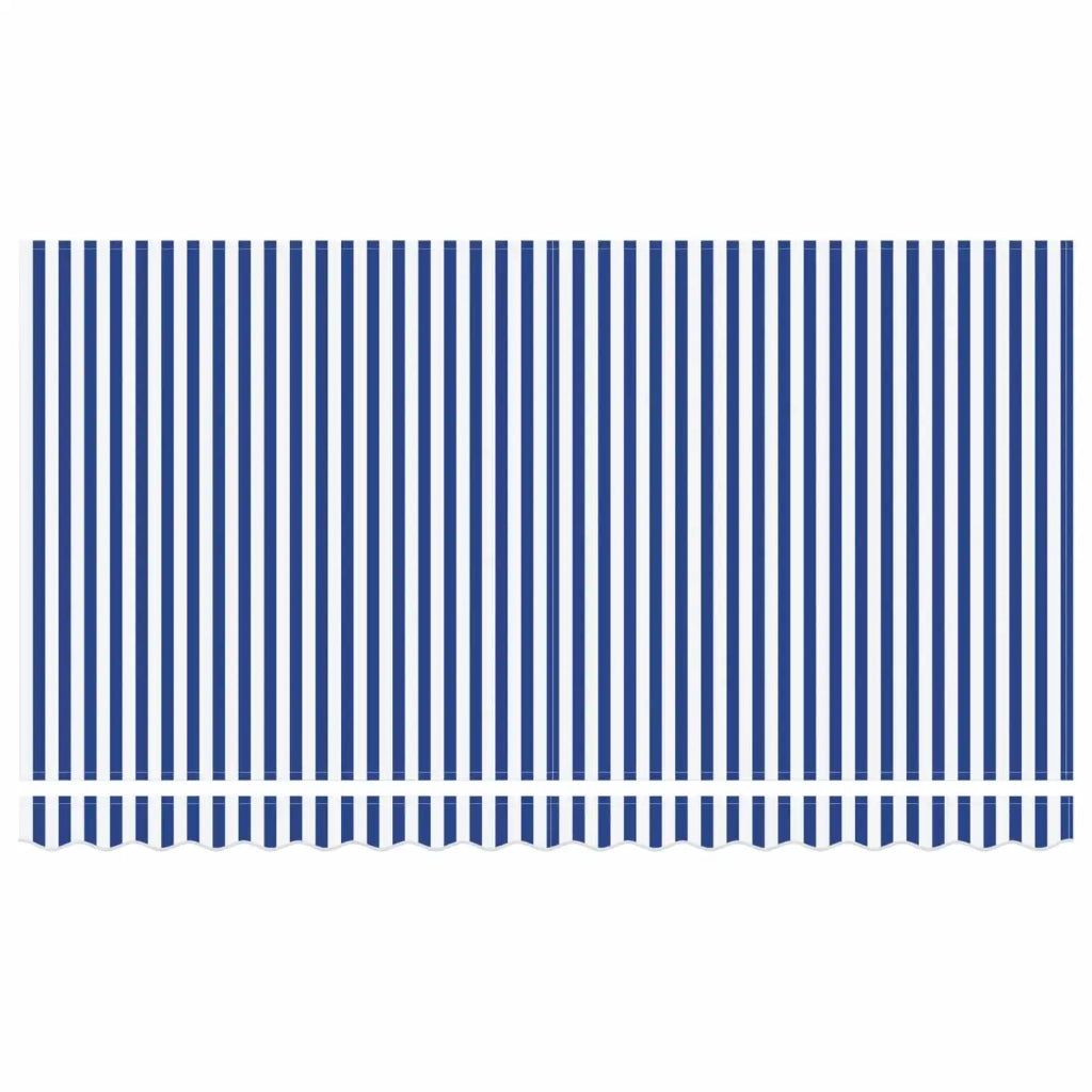 Tenda da Sole | Tenda Retrattile Blu e Bianco 400 x 200 cm