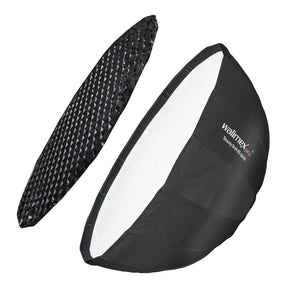 Studio Line Beauty Dish Softbox QA85 Beauty Dish Light Shaper, 85cm, profondità 40cm, pieghevole, con griglia, diffusore interno ed esterno, per flash da studio Speedlite 22455