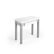 Tavolo cucina allungabile Herdasa effetto e metallo bianco?grigio L40/80