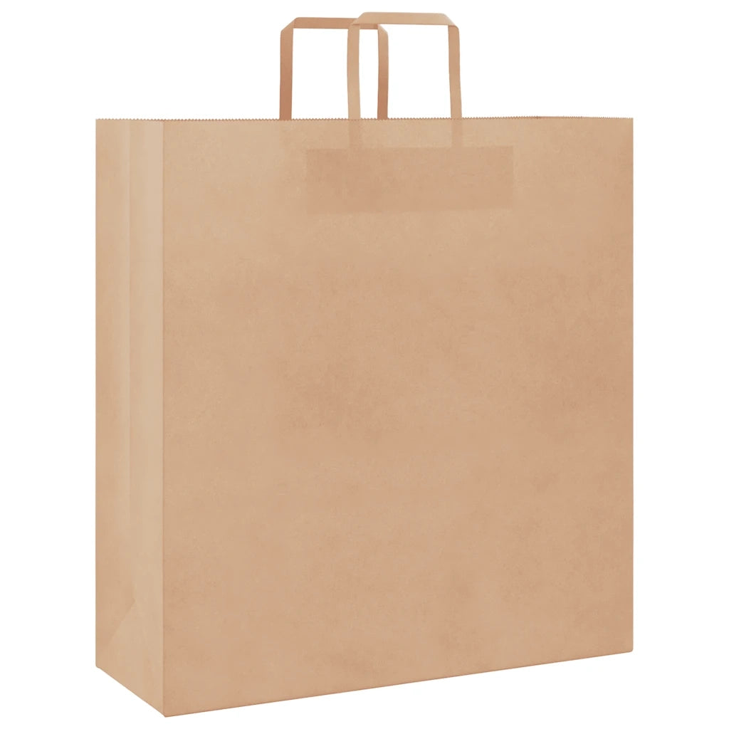 Sacchetti di Carta 250 pz con Manici Marrone 45x17x48 cm