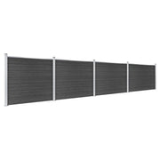 Set Pannello di Recinzione in WPC 699x146 cm Grigio 3070457