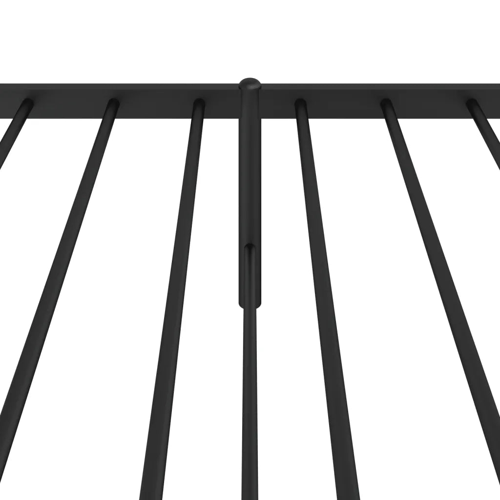 Giroletto con Testiera-Struttura Letto con testiera in Metallo Nero 90x200 cm 623565