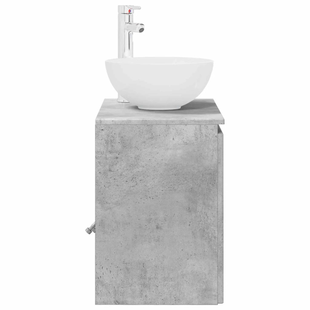 Mobile Lavabo da Parete Grigio Cemento 49,5 x 35 x 63 cm 890385