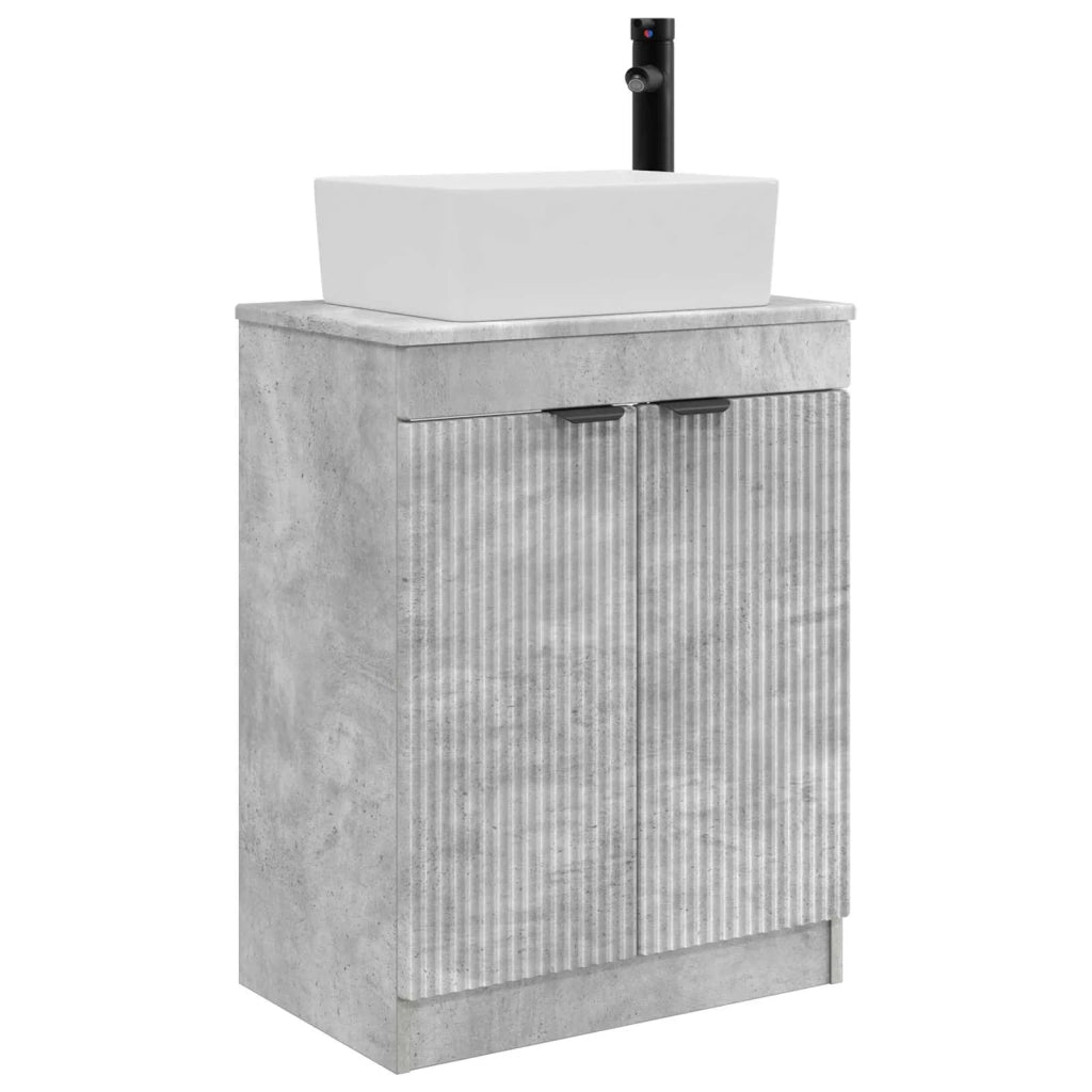 Mobile da bagno con lavabo Grigio Cemento 54 x 35 x 83 cm 890161