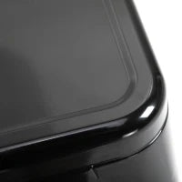 Set 4 Sgabelli da Bar in Metallo con Poggiapiedi per Interni ed Esterni, 43x43x76 cm, Nero