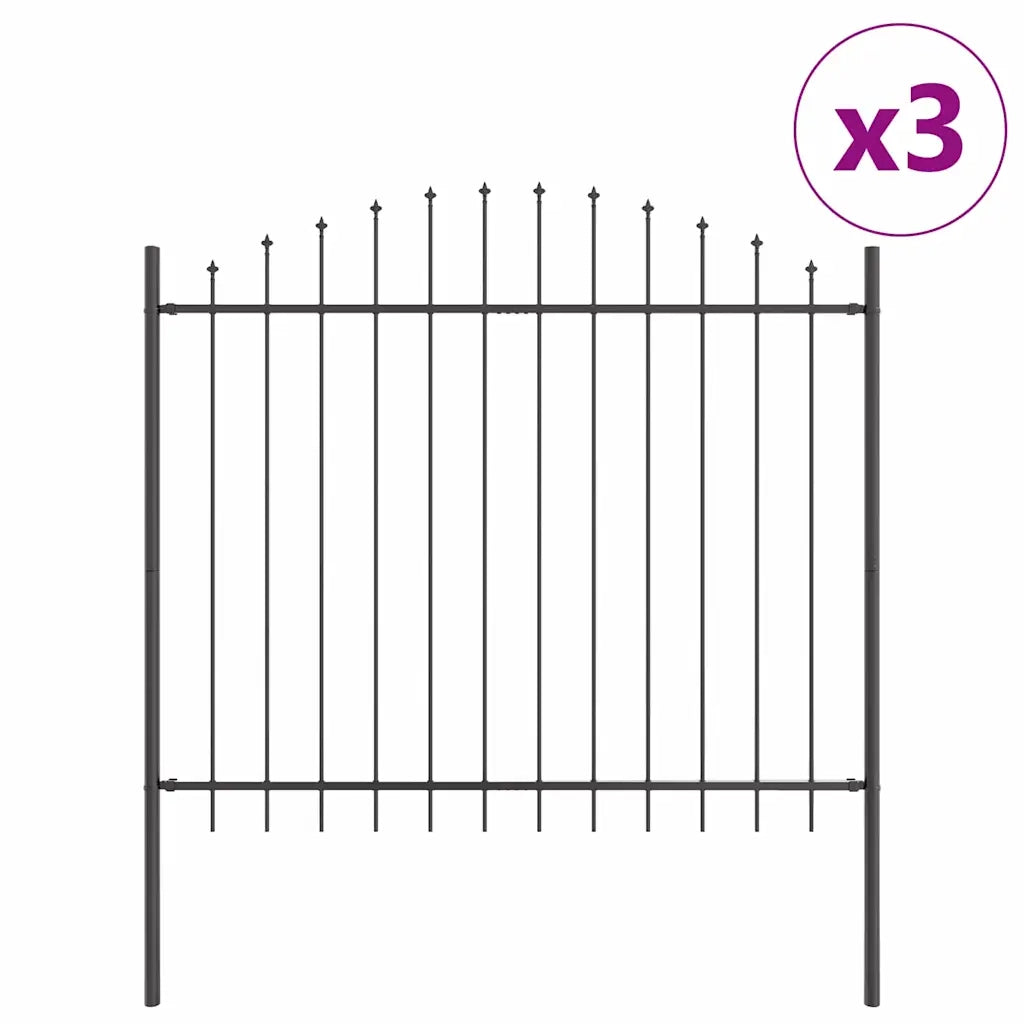 Recinzione per Giardino 3 pcs Grigio 170 x 190 cm 3360103