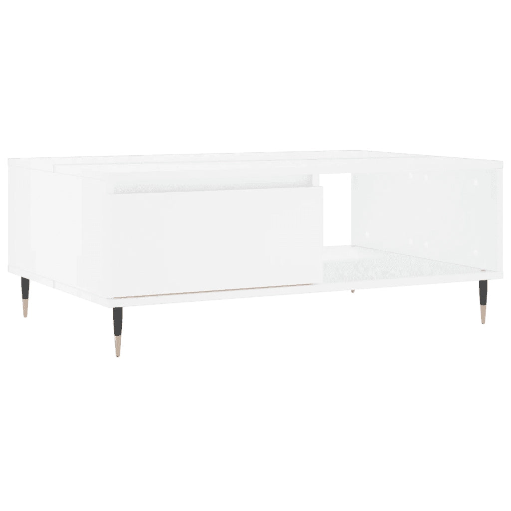 Tavolino da salotto | Tavolino da caff¨¨ | Tavolino da Soggiorno Bianco 90x60x35 cm in Legno Multistrato