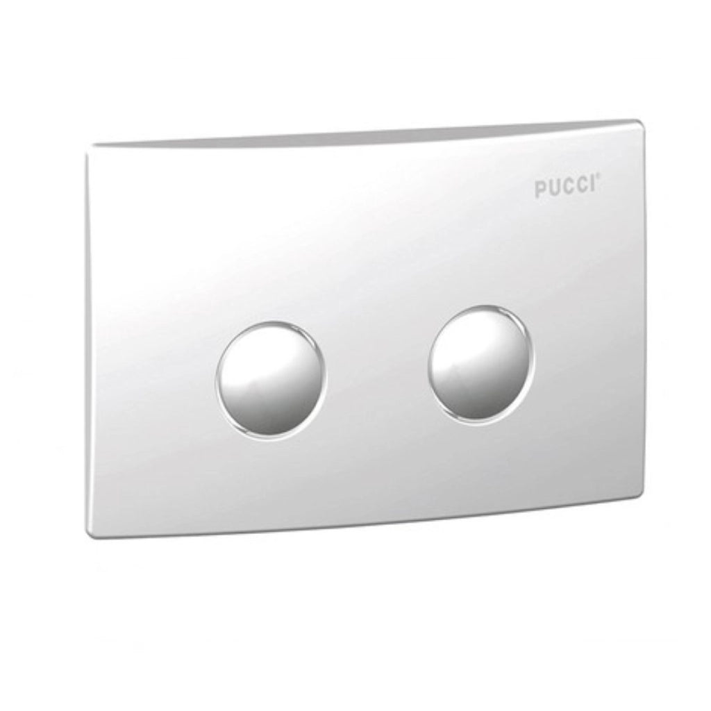 Placca Eco Sfera A Parete Bianca 28X18 Cm Due Pulsanti - Pucciplast