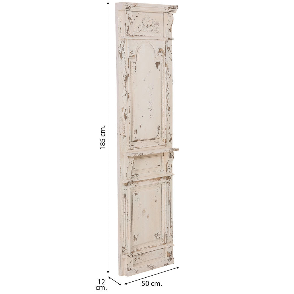 Pannello in legno marrone invecchiato 50x12x185h cm