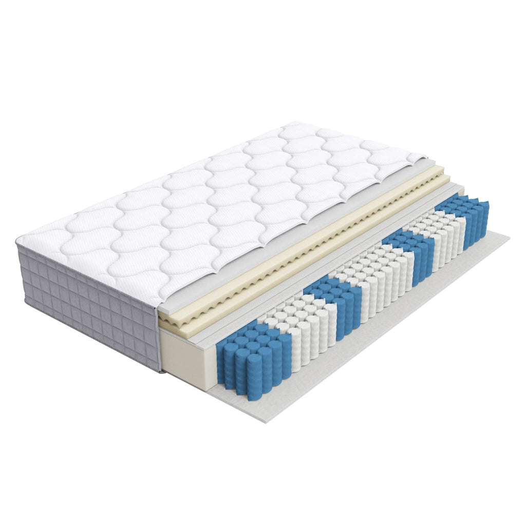 Materasso a molle insacchettate 7 zone H3 140x200x25 cm; bianco