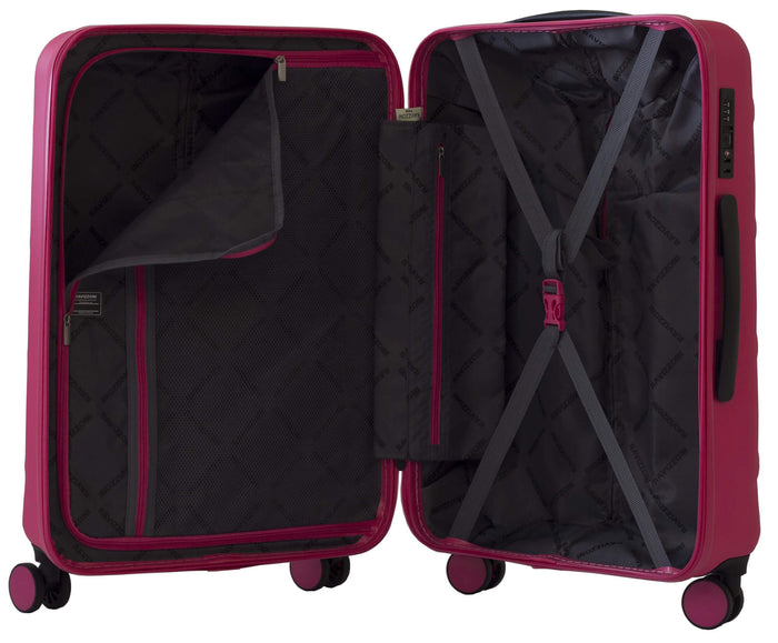Trolley Valigia Bagaglio a Mano Rigida in ABS 4 Ruote TSA Ravizzoni Mojito Fucsia