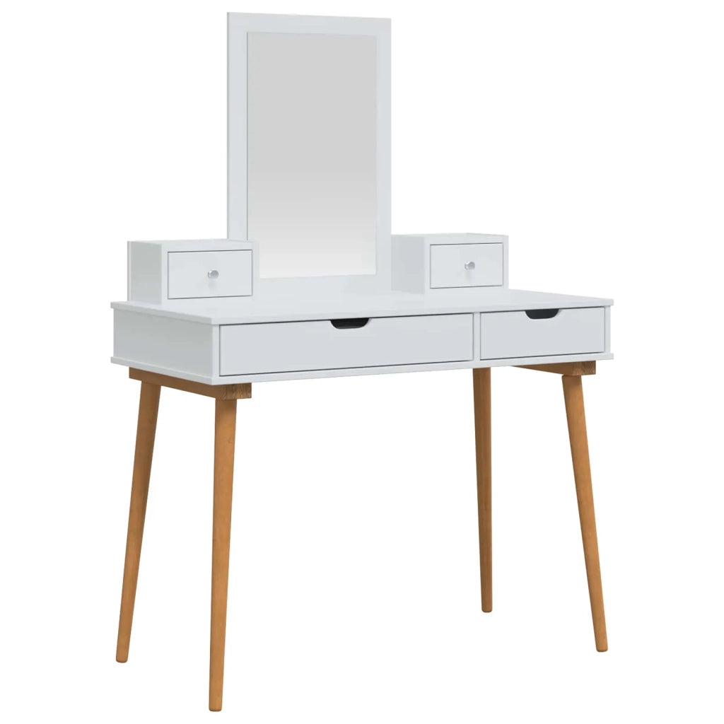 Set Tavolo da Trucco FAUSKE 4 pcs Bianco 100 x 50 x 143 cm 3438581