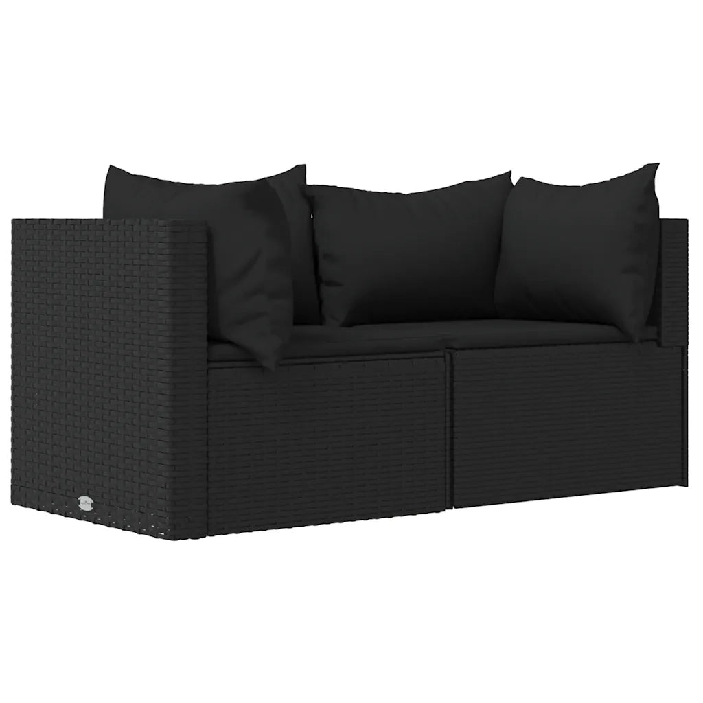 Divani Angolari da Giardino con Cuscini 2pz in Polyrattan Nerocod mxl 106093