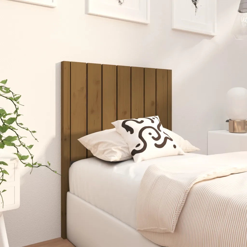Testiera | Testata per Letto ambra 80,5x4x100cm in Legno Massello di Pino