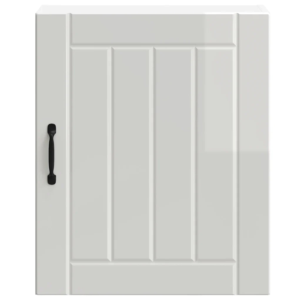 Pensili da cucina 2 pz Lucca in Legno Multistrato Bianco Lucido 853802