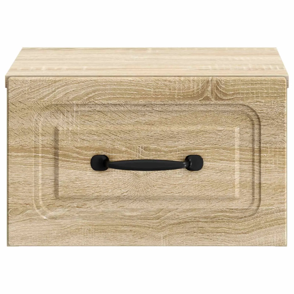 Mobiletto da notte a muro 2 pcs Rovere Sonoma 34,5 x 33 x 20 cm