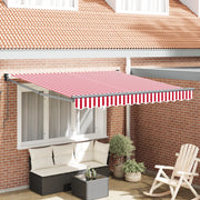 Tenda Retrattile Manuale Righe Rosse e Bianche 300x250 cm