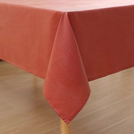Tavolo con tovaglia lavabile a stoffa di lino - impermeabile e protezione contro i graffi, rettangolare 140 x 180 cm
