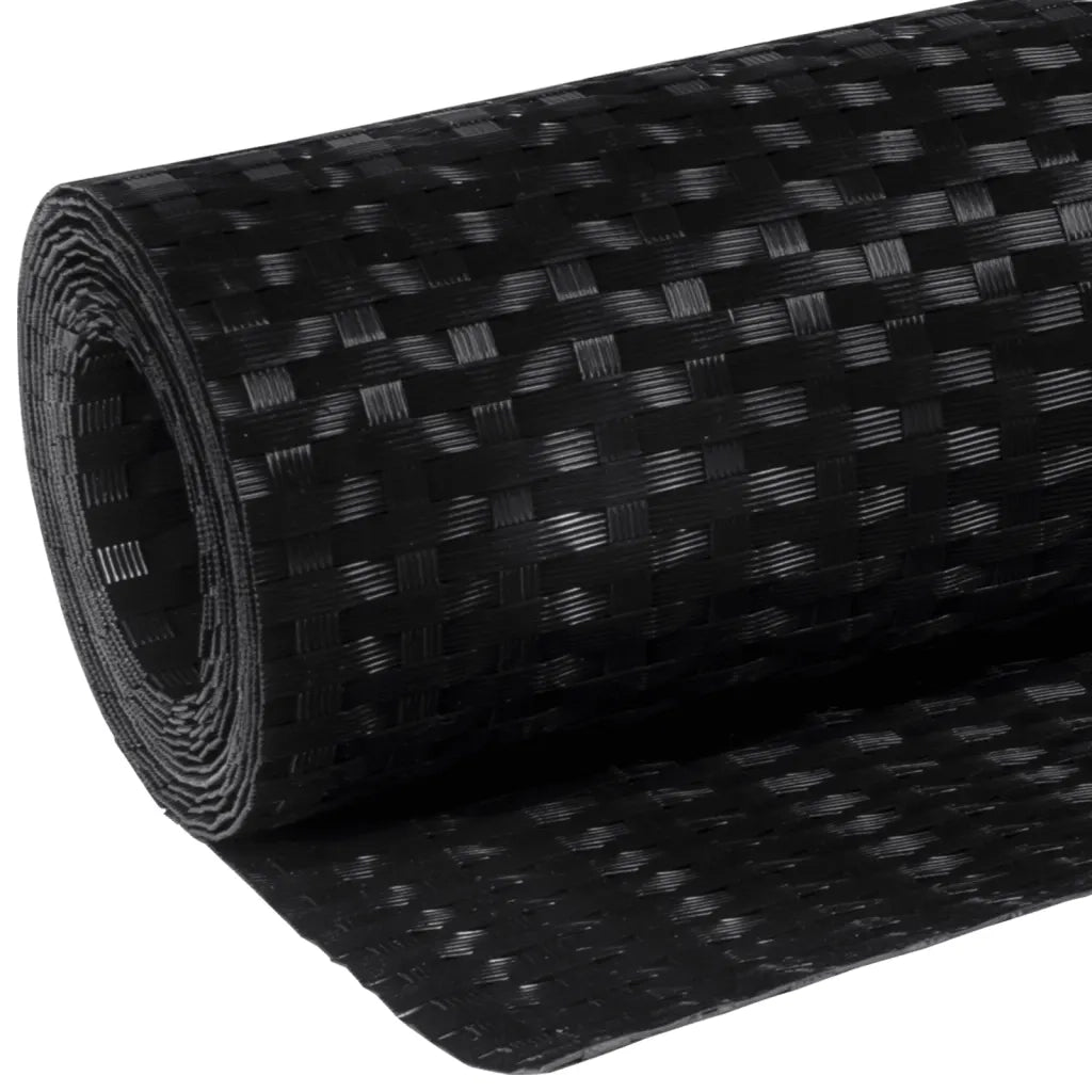vidaXL Paravento da Balcone Nero 400x100 cm in Polyrattan