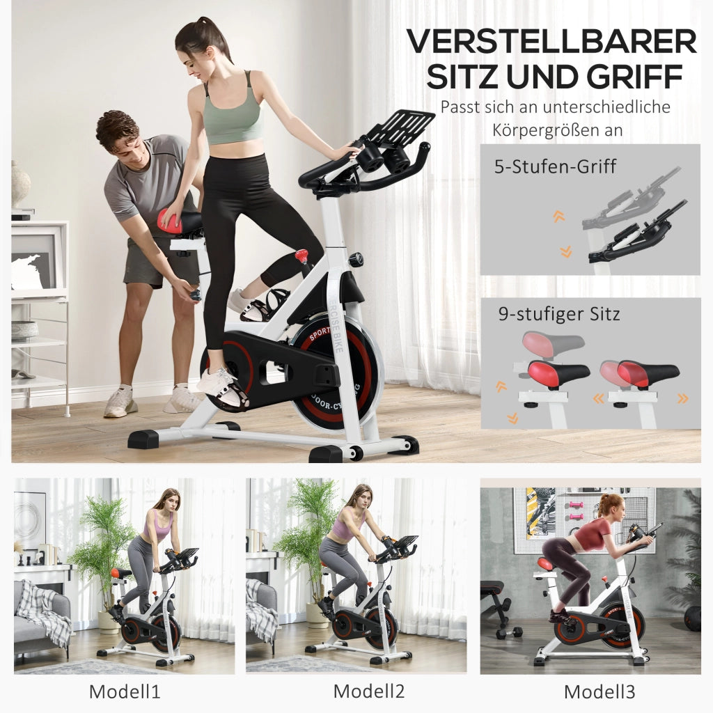 Bicicletta Ellittica ¨C Zephmum ¨C Bianco/Nero 103x53x100-114cm