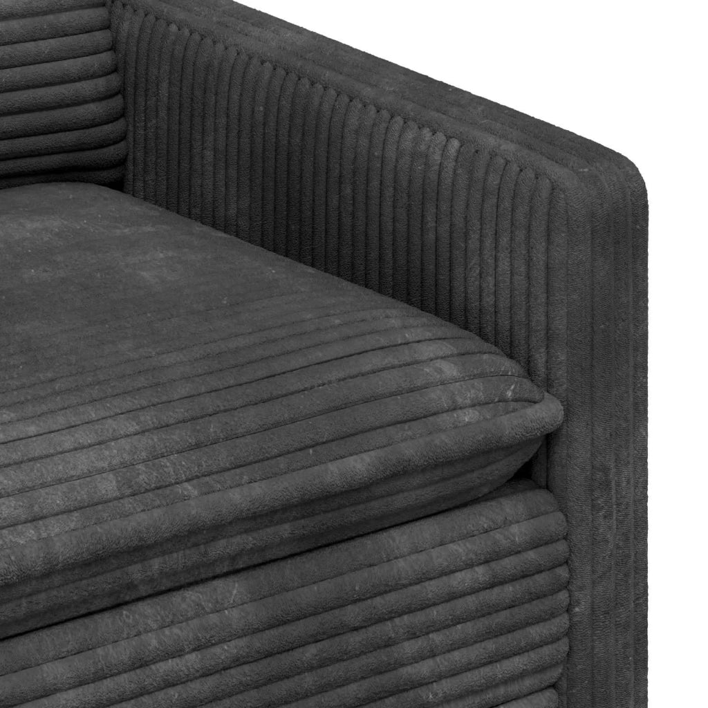 Set di divani 2 pcs Grigio Scuro Poliestere