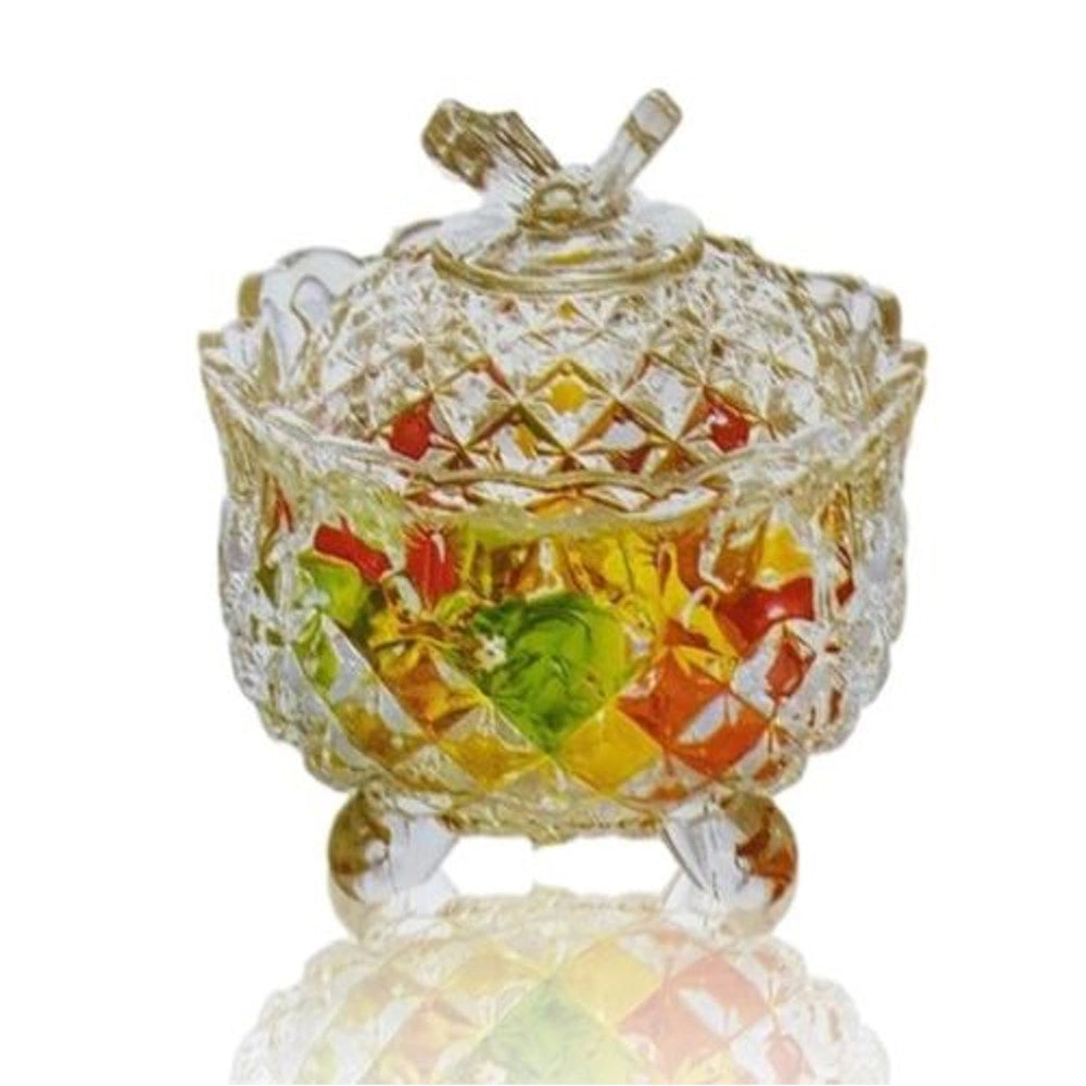 Trade Shop - Vaso Contenitore Porta Caramelli Dolci Confetti Zuccheriera Vetro Cherry -