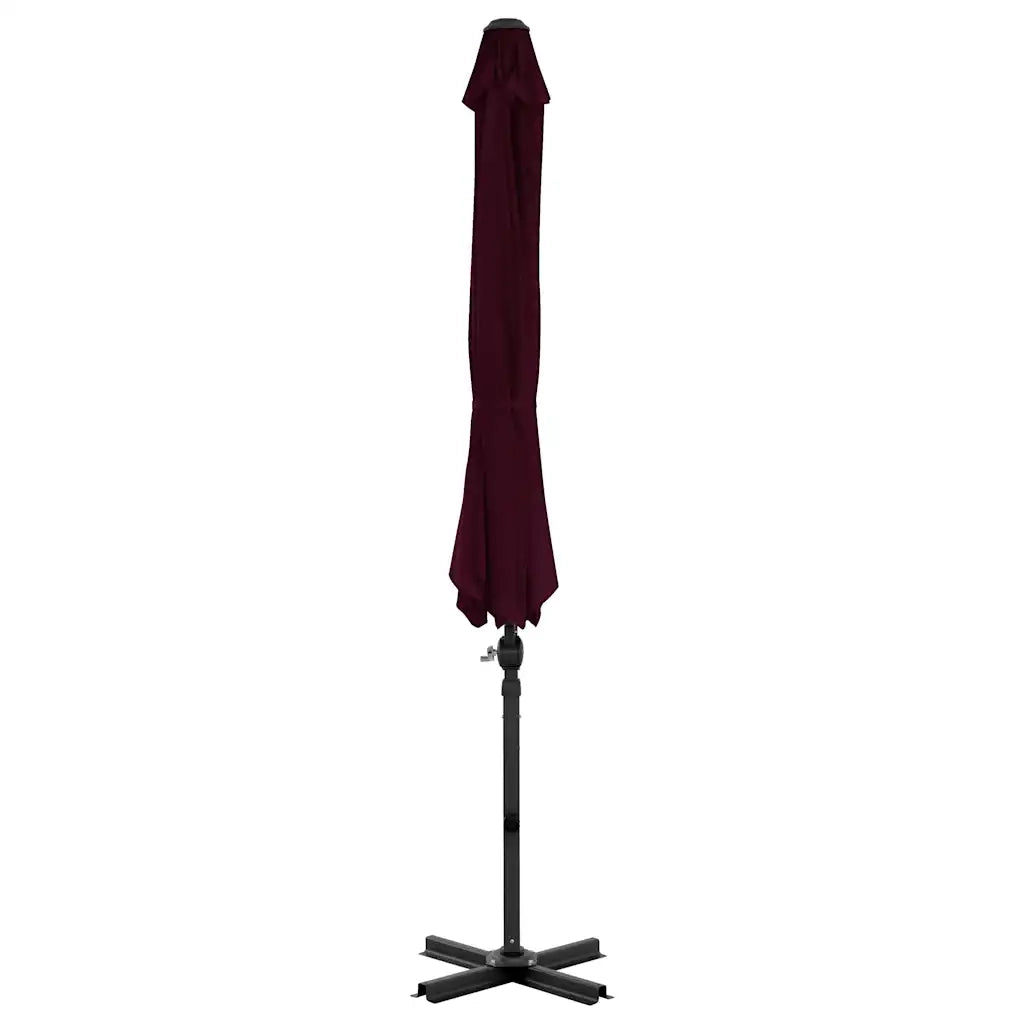 Ombrellone a Sbalzo con Palo in Alluminio 300 cm Rosso 312306