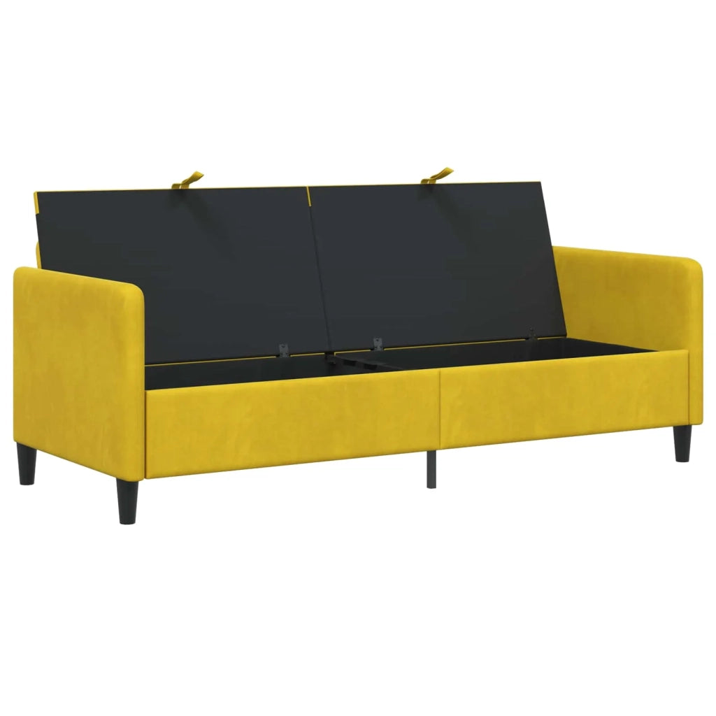 Divano con Storage Giallo 192 x 78 x 87 cm Poliestere 42036996