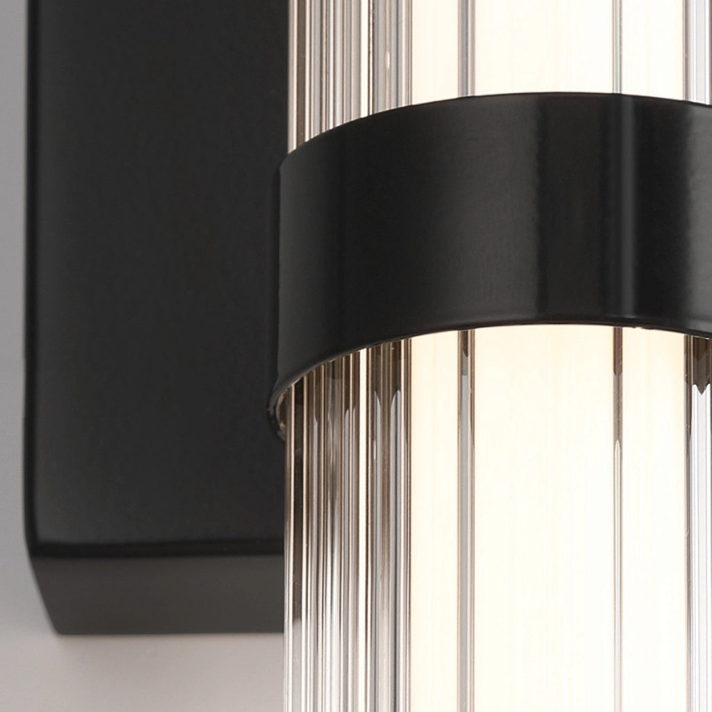Applique LED esterna Fayton nera 54cm 21,6W IP44 3000K