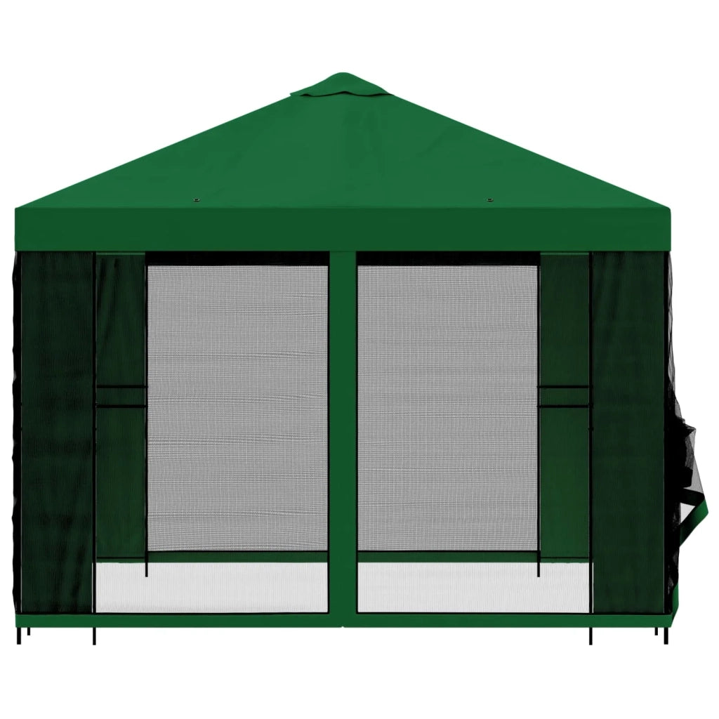 Gazebo da giardino con pareti laterali 3 x 3 m Verde 900365