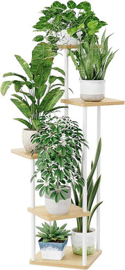 Supporto angolare per piante - Pannello per piante metallico - 5 livelli - Bianco