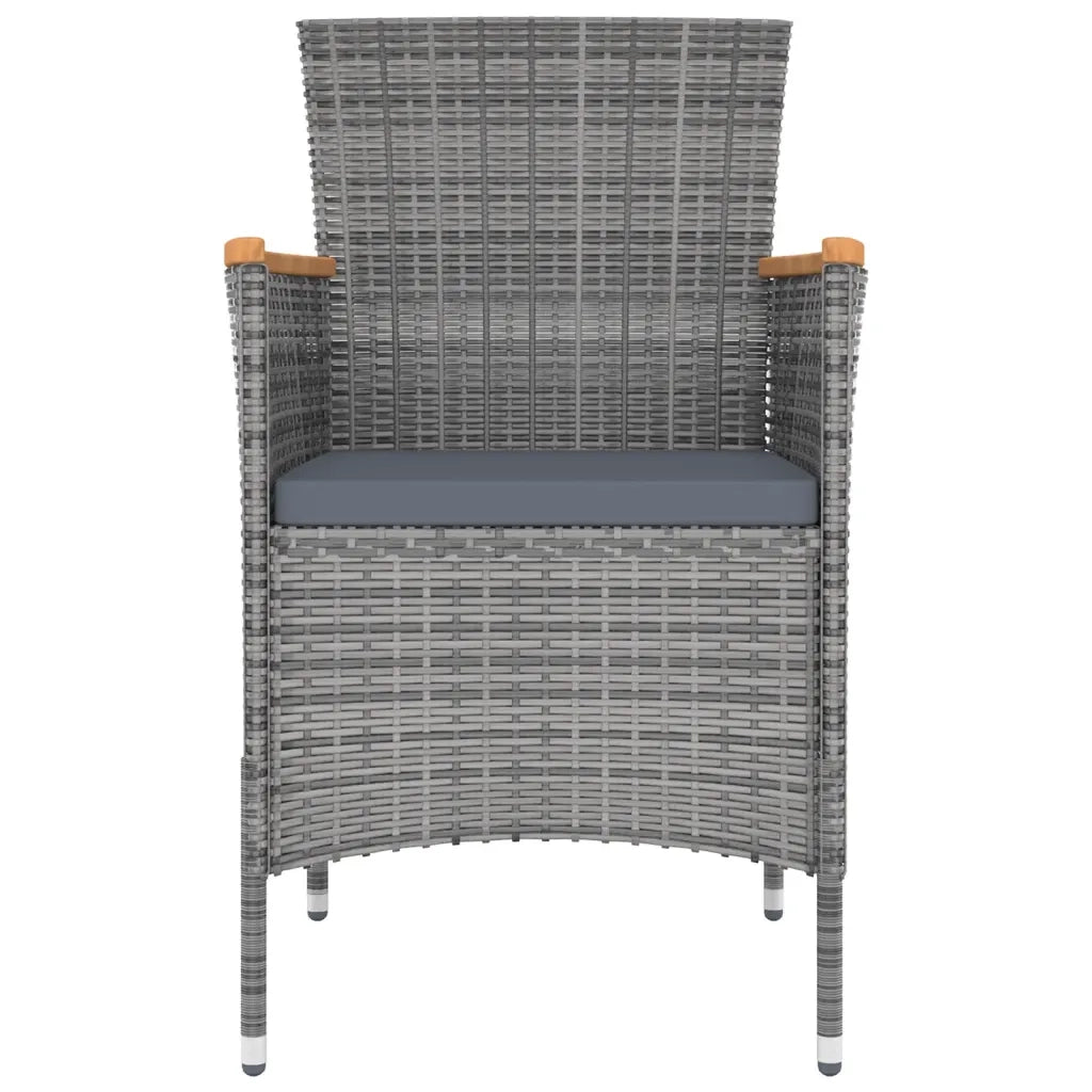 Set da Pranzo per Giardino 13 pz con Cuscini Grigio 3103607