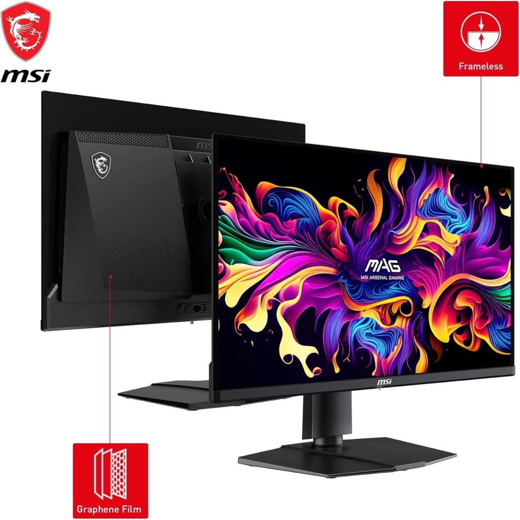 MAG 271QPX QD-OLED Monitor Gaming 26,5" WQHD - Pannello Quantum Dot OLED (2560 x 1440), 360Hz/0.03ms, 99,1% DCI-P3, ΔE≤2, DisplayHDR True Black 400 - DP 1.4a, HDMI 2.1, USB Type-C