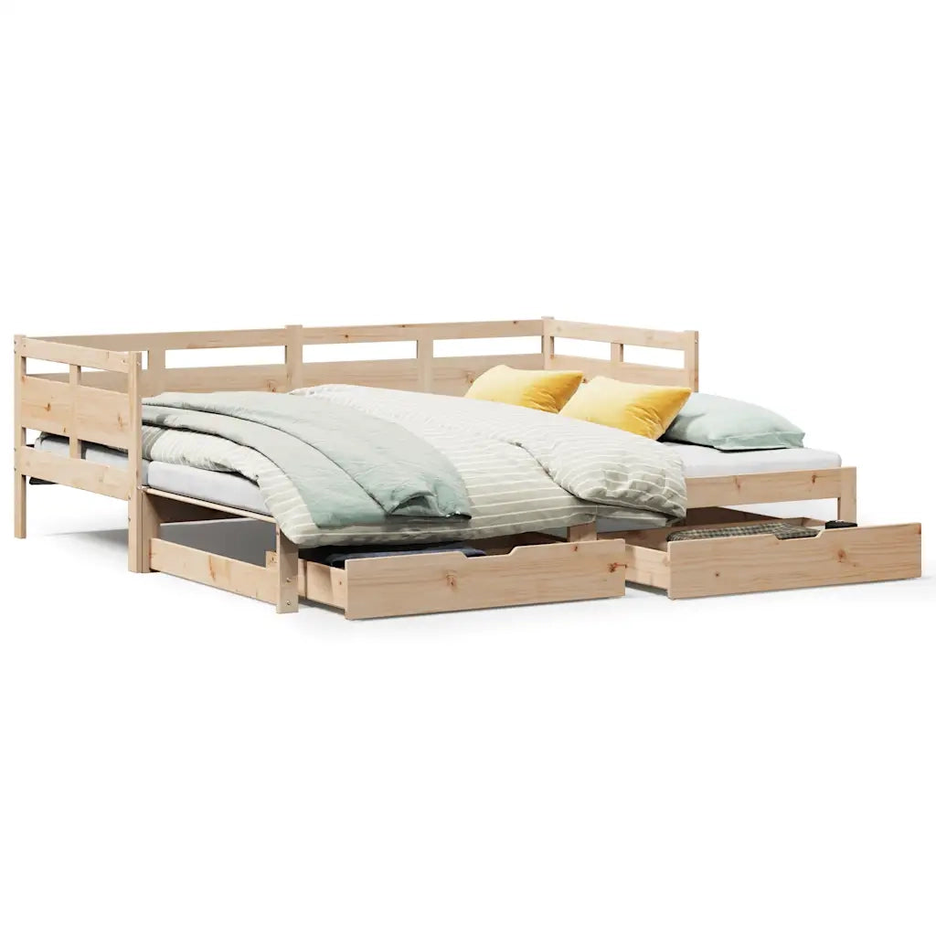 Divano Letto Estraibile con Cassetti senza Materasso 90x190 cm