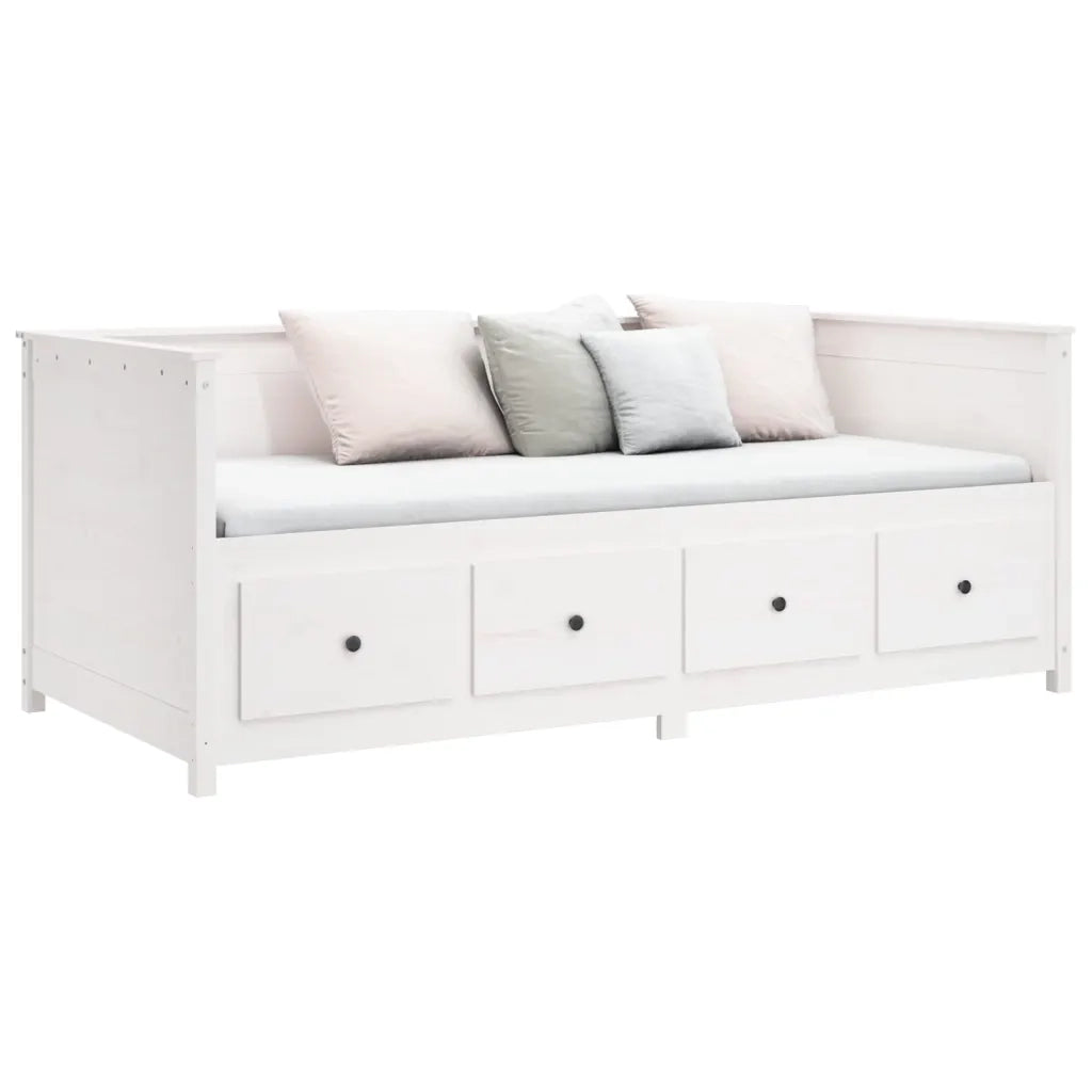 Dormeuse Bianca 80x200 cm in Legno Massello di Pino cod mxl 46552