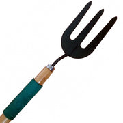 Trade Shop - Forchetta In Acciaio Manico Legno E Gomma Raccogli Terra Giardinaggio Giardino -