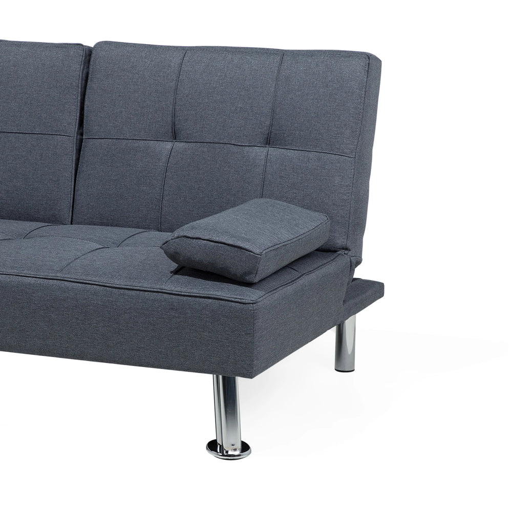 Divano letto grigio scuro 3 posti tavolo a ribalta Click Clack