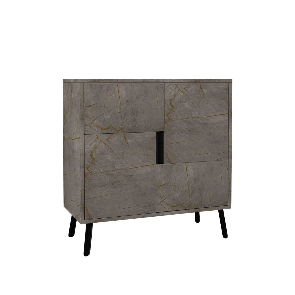 Mobile multiuso in legno "Darien" - 76,5 x 35 x 79,5 cm - Marmo
