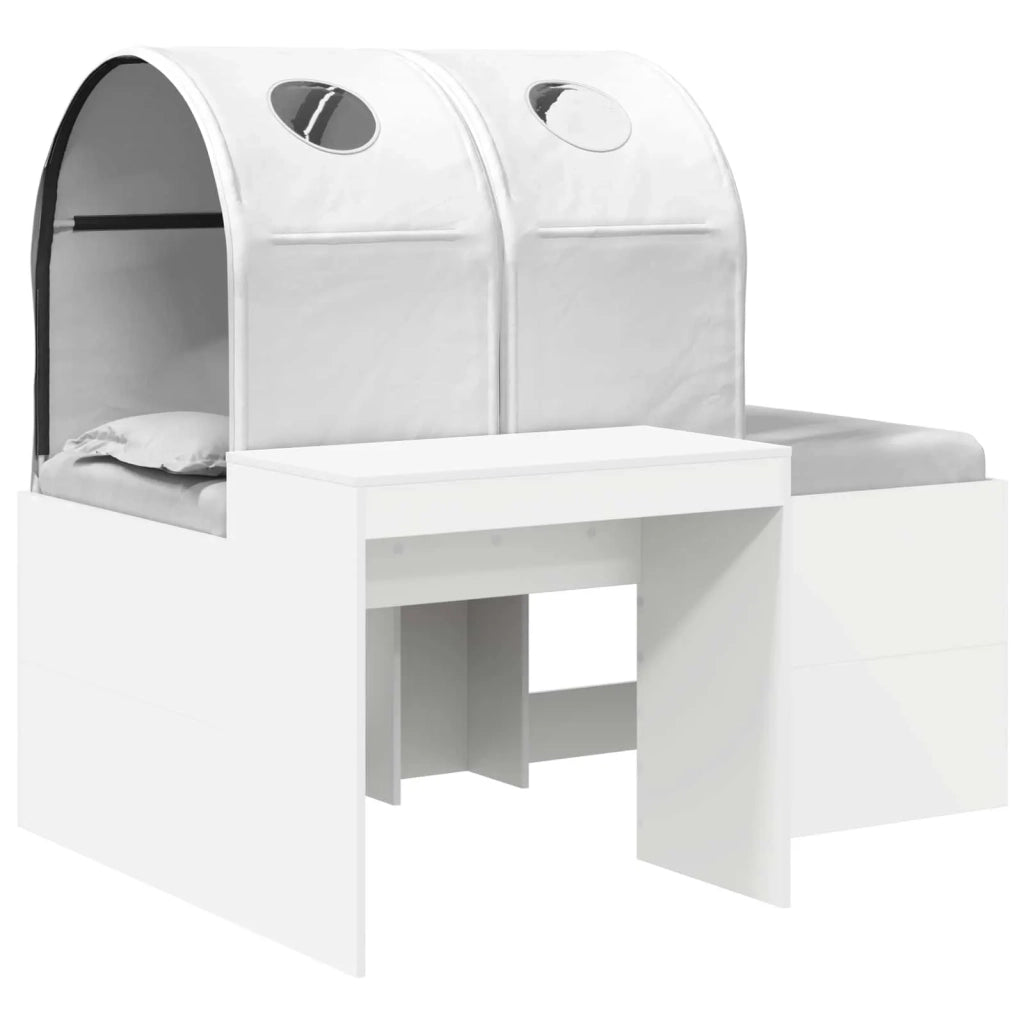 Letto con Tunnel 4 pcs Rovere Artigianale e Bianco