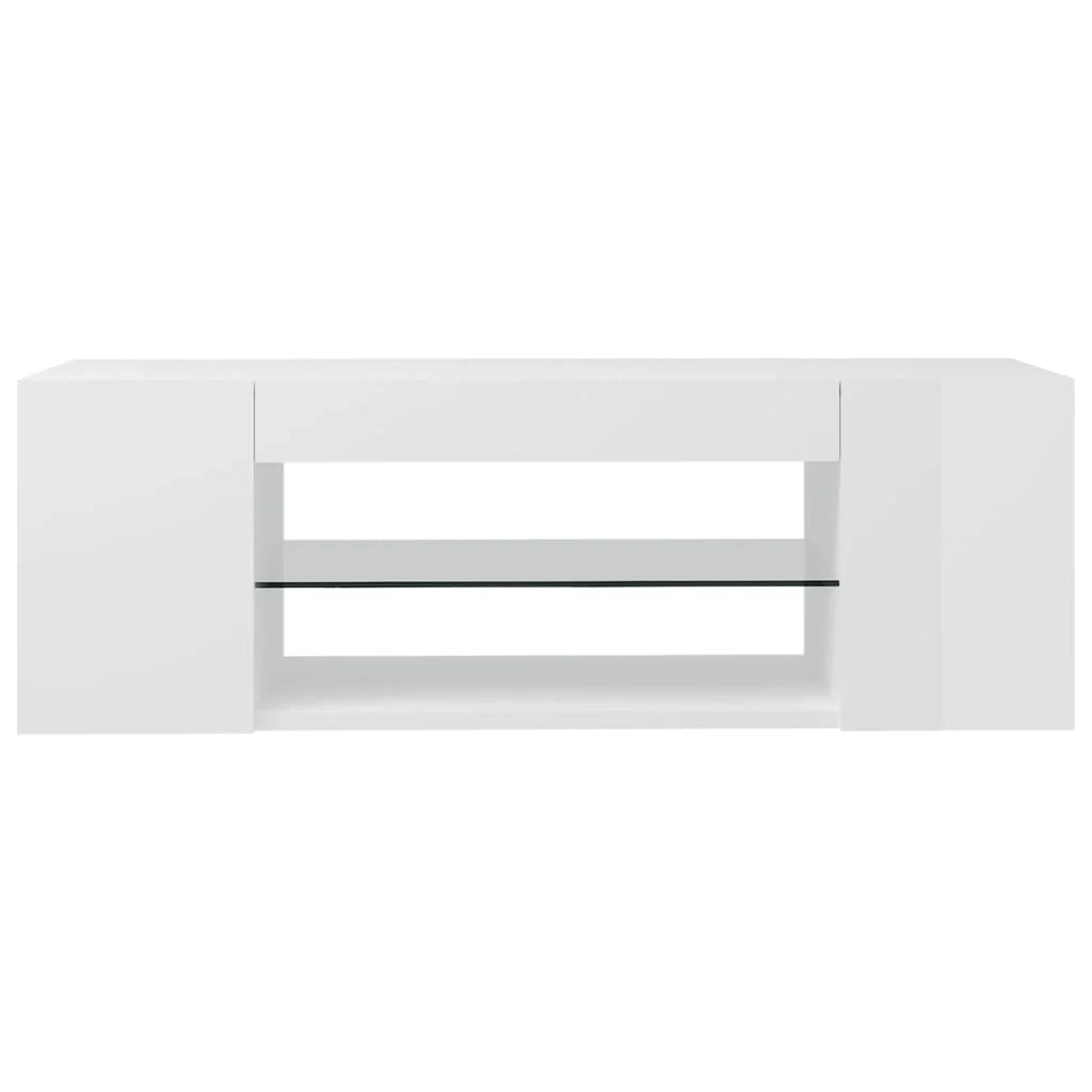 Mobile TV multimediale Mensola TV televisione buffet sala da pranzo soggiorno camera da letto con luci LED luminose 90 x 39 x 30 cm bianco 02_0026662