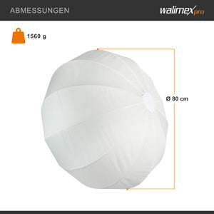 Essential Balloon Softbox 80cm, diffusore di luce a 360° ad apertura rapida, adattatore Bowens incluso, compatibile con tutti i flash e le luci continue comuni con attacco Bowens