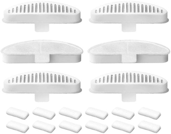 Fonte per Animali Domestici - 6-Pack - Doppio Filtraggio - Carbone Attivo - Hars Scambiatore di Ioni - Manutenzione Facile - Filtro