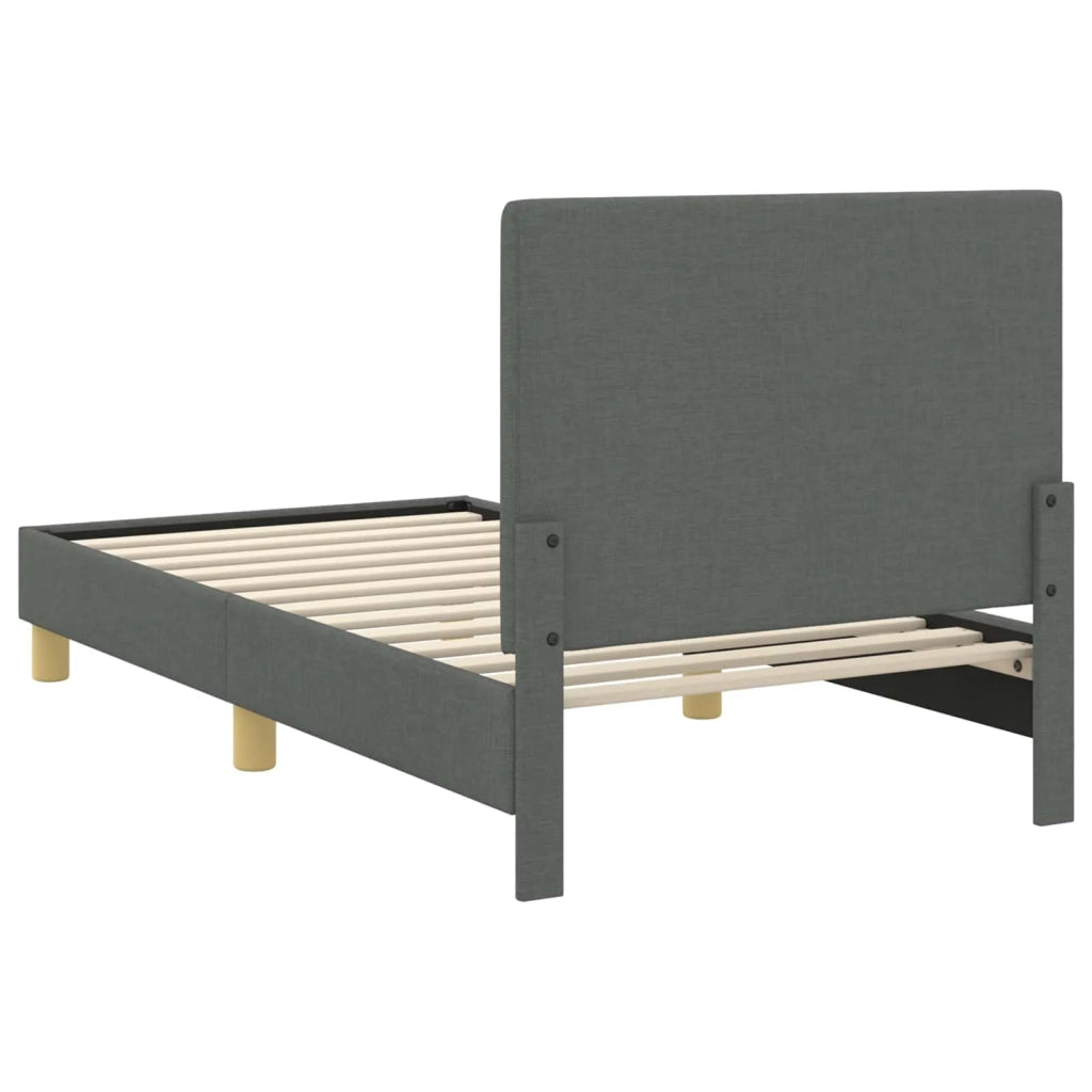 Struttura letto bambini con testata Grigio scuro 80 x 160 cm