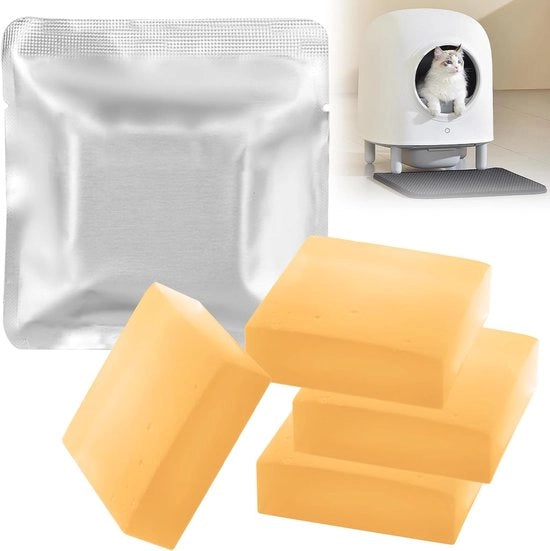 Distruttore di Odore per Pura Max Cassetta Automatica per Gatti 4 pezzi: Eliminatore di Odore per Casette per Gatti, Controllo di Odore Animale