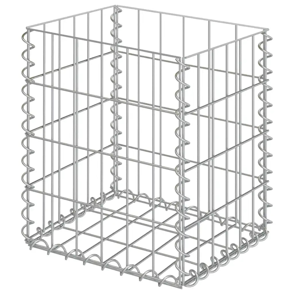 Gabbioni 2 pz in Acciaio Zincato 30x30x40 cm 143596