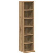 Mobile porta CD multifunzionale in rovere 21 x 20 x 88 cm con ampio spazio contenitivo stile artigianale legno di rovere composito 02_0050683